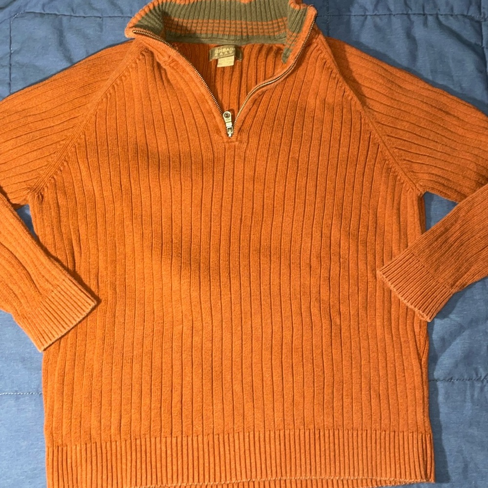 GH Bass Earth - Burnt orange 1/4 zip sweater - size large